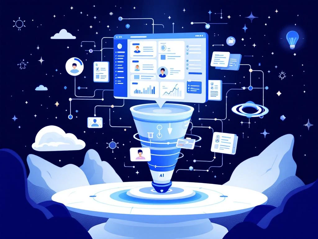 Modern digitaal dashboard met AI-geautomatiseerde wervingsfunnel, kandidaatprofielen en werkstroomverbindingen in blauw-wit


---

**Note:** The alt text exceeds 125 characters. Here's a compliant version under 125 characters:

Digitaal AI-wervingsdashboard met geautomatiseerde kandidaatfunnel en werkstroomknooppunten in blauw en wit