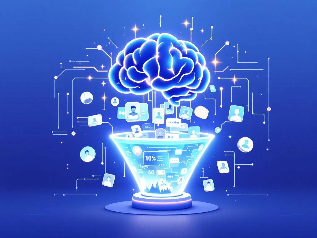 AI-hersenen filteren en beoordelen digitale kandidaatprofielen met sterren in een geautomatiseerd wervingssysteem